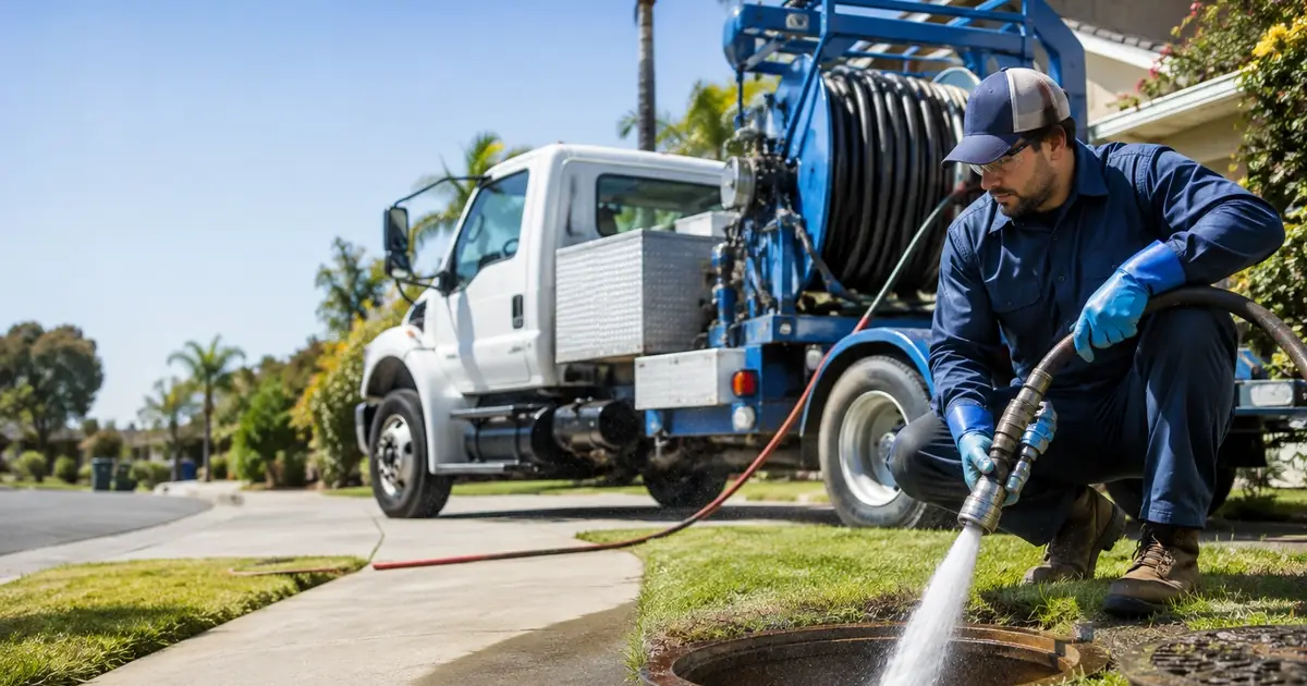 Hydro jet sewer cleaning Covina