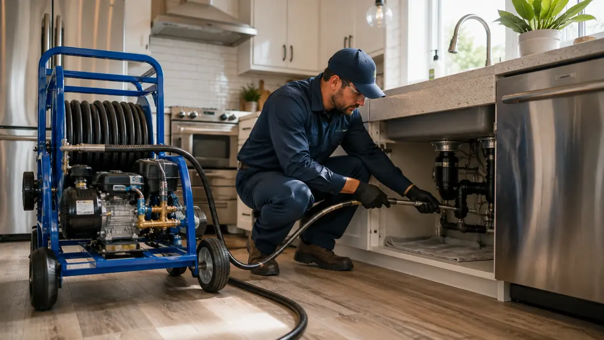 Kitchen Drain Hydro Jetting in Covina