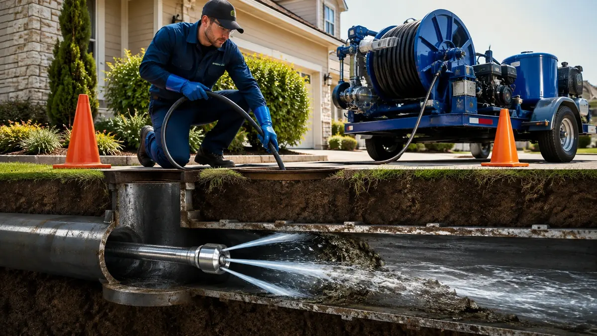 Main Sewer Line Hydro Jet Cleaning in Covina